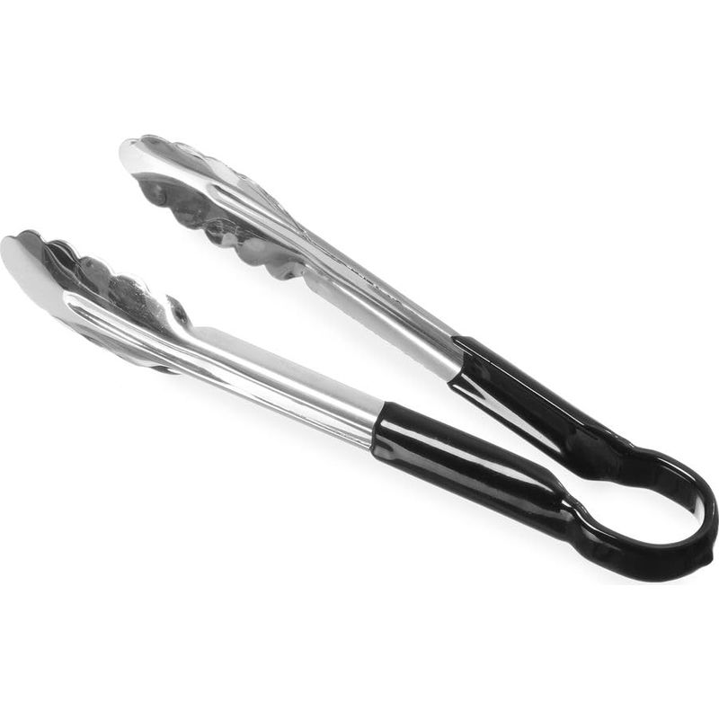 Haccp-servicezange, Haccp-farblich Beschichteter Griff, Küchenzange, Lebensmittelzange, Grillzange, Kochzange, 250 Mm, Edelstahl, Schwarz