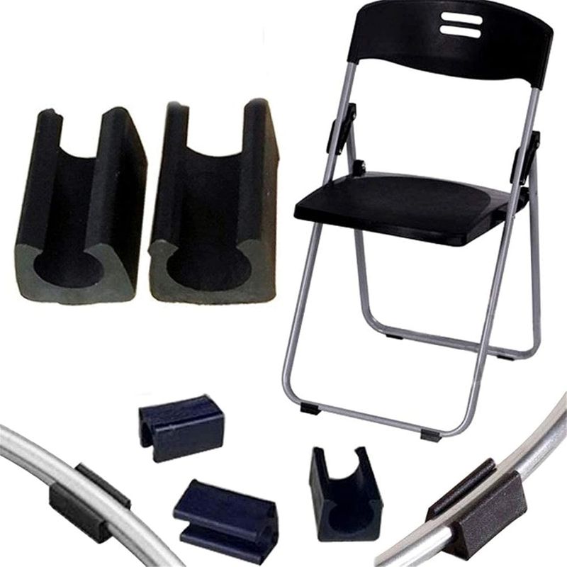 32 Stück Stuhlbeinkappen, Silikon-rohrklemmen Für Stuhlbeine, U-förmige Kunststoff-bodenschoner Für Möbel, Stuhlkappen (8 Mm)
