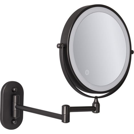Noir Led-vergrößerungsspiegel Für Wandmontage, 8 Zoll, Usb-aufladbar Mit 1x/7x