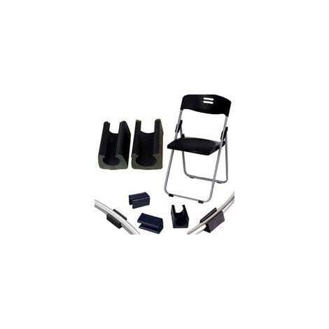 32 Stück Stuhlbein-endkappen Aus Kunststoff, U-förmige Bodenschutz-kappen Für Möbel, Silikon-stuhlbeinkappen (10 Mm, Schwarz)