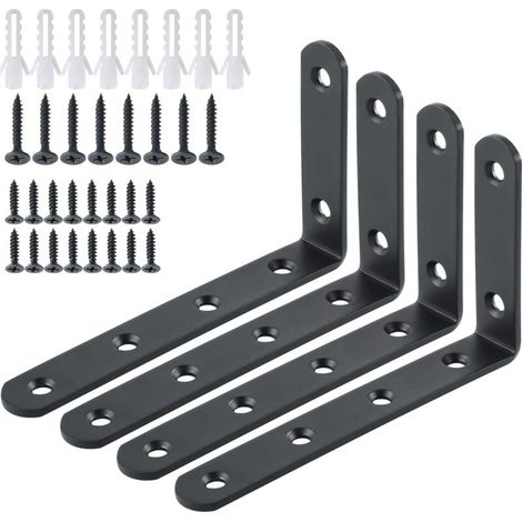 Wandregalhalter Aus Metall, 4 Stück, Konsolen-eckhalter Für Hängeregale, 125 Mm X 75 Mm – Wandregal