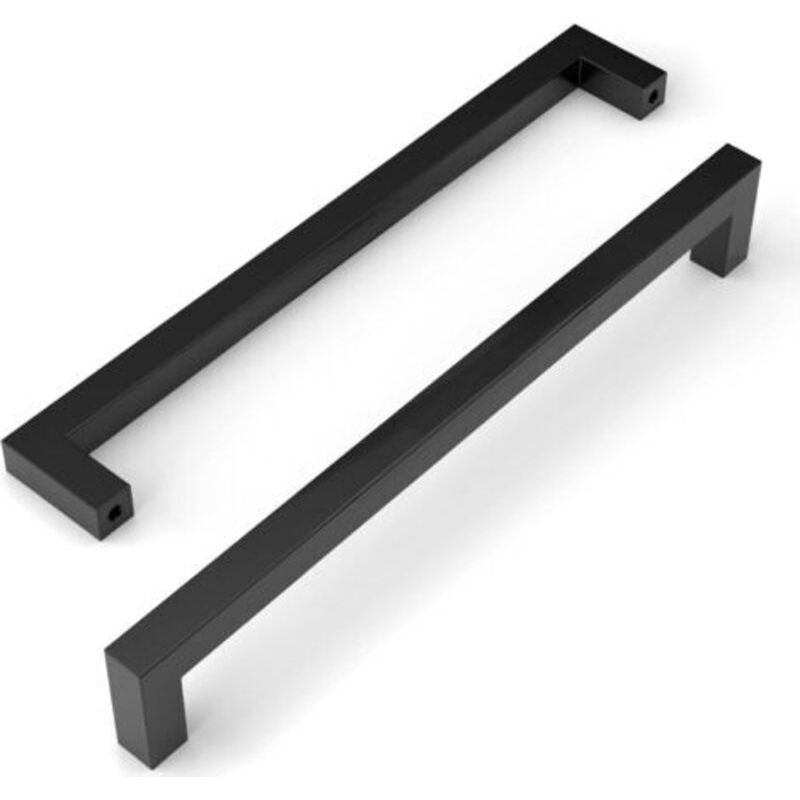 5er-set Schwarze Möbelgriffe Für Küche Und Eingang, Lochabstand 256 Mm, Edelstahl, Griffe Für Küchenschränke, Schrankgriffe, Türgriffe Für Die Küche, Möbelgriffe