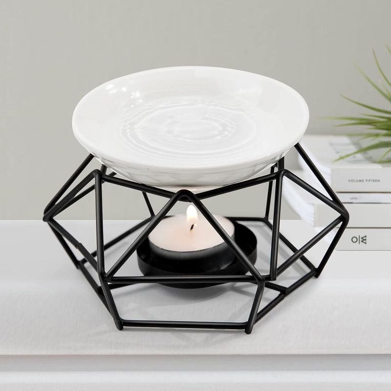 Duft Für Fondue-wärmer, Keramik-ölbrenner Aus Metall, Aromadiffusor Mit Kerzenhalter