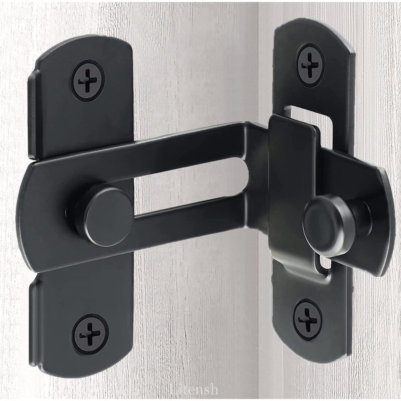 Außentür-riegel, Scheunentür-riegel, Schiebetür-haken Aus Edelstahl, Schiebetür-verschluss, Sicherheitshaken Für Tür, Fenster Und Schrank (90°, 10 Cm, Nr.