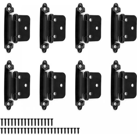8 Stück Metallscharniere, Schwarz, Türscharniere Für 1,5 Mm Stärke, Schrankscharniere Mit 40 Schrauben, Geeignet Für Feste Türen, Eingangstüren, Zimmertüren