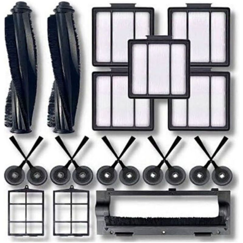 Zubehörset Für Shark Ion R85 / Rv850 Saugroboter: 2 Hauptbürsten, 5 Filter, 1 Abdeckung Der Hauptbürste, 10 Seitenbürsten Und 2 Vorfilter.