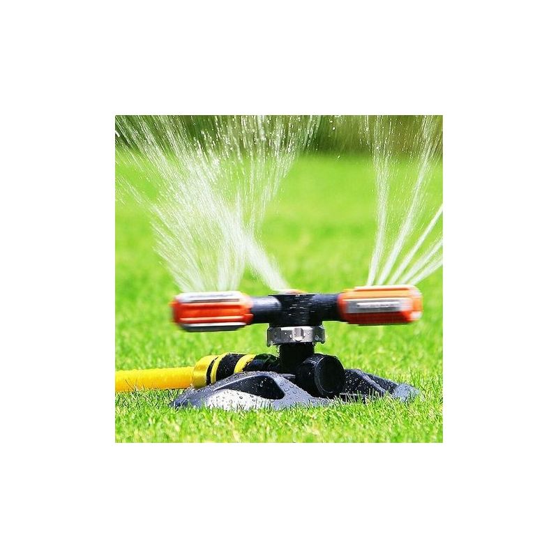 Gartenbewässerung, Automatisch 360° Drehbar, Einstellbarer 3-arm-sprinkler Für Rasen, Abs-rotations-sprühdüse, Bewässerungskopf, Gartenbedarf