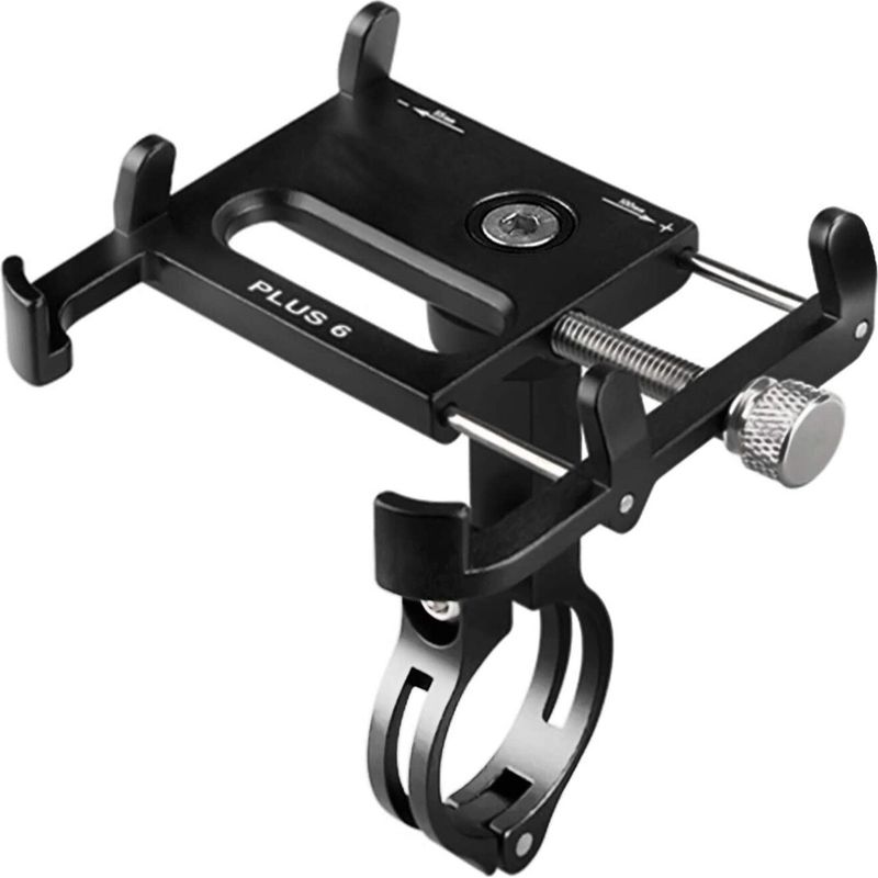 Fahrrad-/motorrad-handyhalterung, Aluminiumlegierung, 55-100 Mm, Schwarz