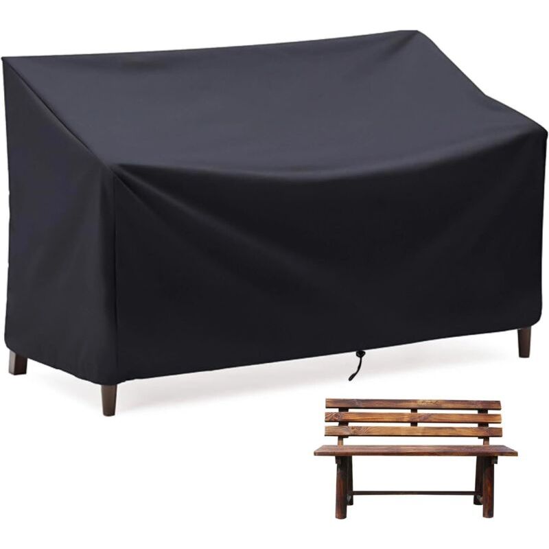 Schutzhülle Für Außencouch, 2-sitzer-bankabdeckung Mit Belüftungsöffnungen, Für Gartenlounge, Balkon, Terrasse, 134×66×89cm