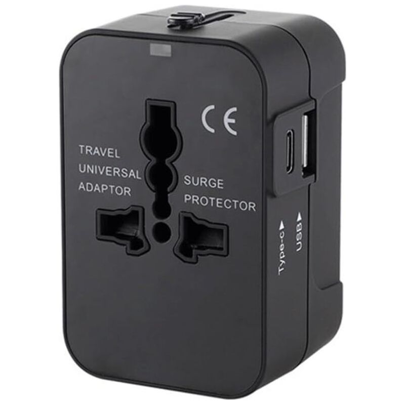 Reiseadapter, Universeller Netzadapter, Steckdosenkonverter, Reiseladegerät Mit Usb-c- Und Usb-a-ladeanschlüssen Für Mobiltelefone