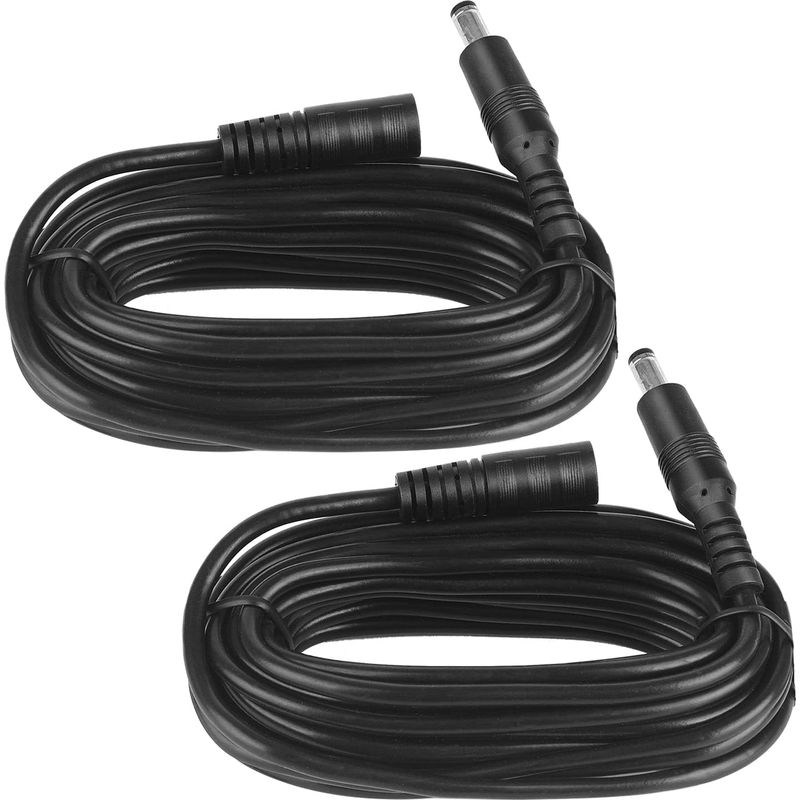 2er-set Dc-stromverlängerungskabel, 5 M – Stecker 5,5 Mm X 2,1 Mm – Männlich Auf Weiblich – Dc 5 V 6 V 9 V 12 V 24 V – Für Überwachungskameras, Dvr, Router, Drucker, Led-streifen – Schwarz