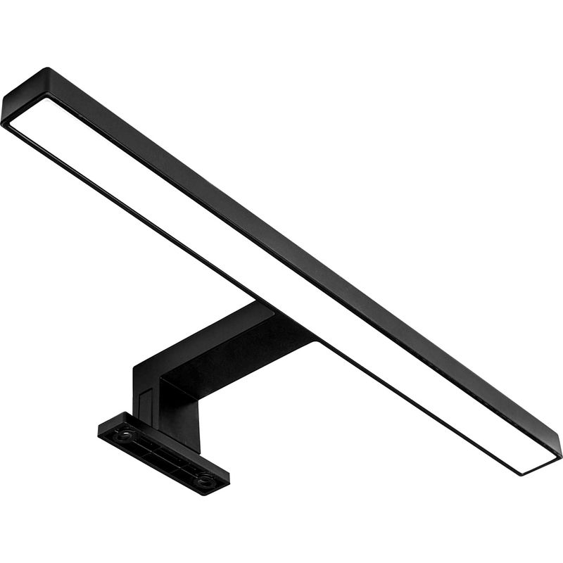 Schwarze Led-spiegelleuchte Badezimmerleuchte Schminkbeleuchtung Badezimmer Aufbauleuchte Schrankbeleuchtung Klemmleuchte Neutralweiß 230 V 550 Lm Ip44 30 Cm 5 W
