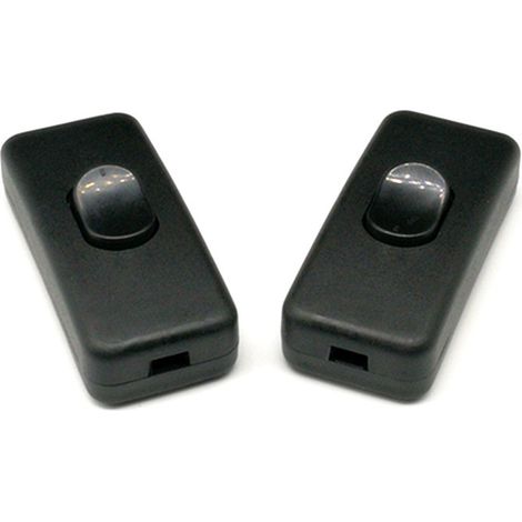 3er-set Lampenschalter Mit Zwischenkabel, 250 V/2 A, Ersatzschalter Für Stehlampen Und Tischlampen, Inline-lampenschalter, 2-adrig (schwarz)
