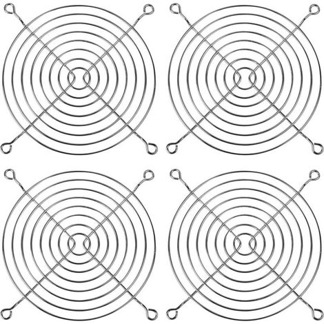 Gitter, 4 Lüftungsgitter, 120-mm-lüftergitter, Metallenes Schutzgitter, Lüfterabdeckung, Computerlüfter