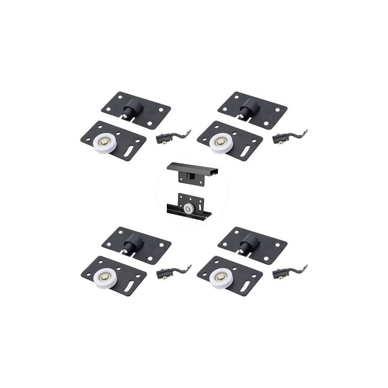 4 Stück Nylon Schrankrollen-set, Schiebetürrolle Für Schiebetüren Und Schränke, Möbelrollen