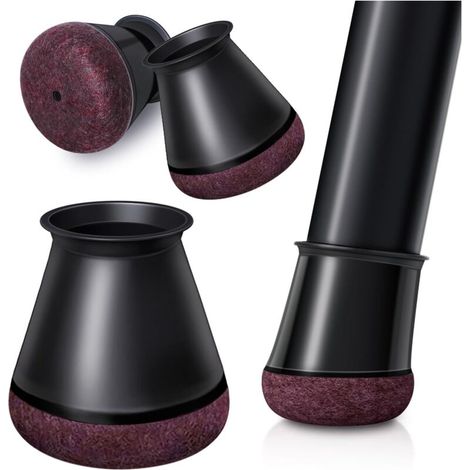 24er Set Stuhlbeinschoner, Schwarz Für Stuhlfußkappen, Bodenschoner Aus Silikon, Filzgleiter Für Stühle, Lärmreduzierung Und Kratzerschutz (klein, Schwarz)