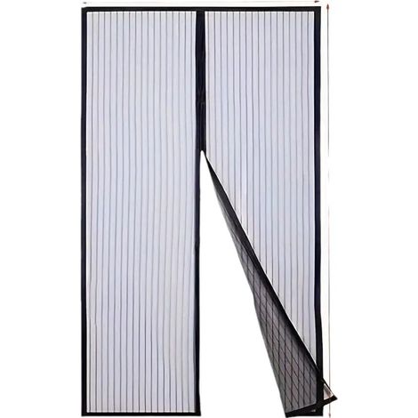 Magnetisches Fliegengitter Für Türen Und Fenster 120x210cm Schwarz Türvorhang Gegen Fliegen Und Insekten Magnetisches Fliegengitter Mit Klebestreifen Automatische Schließung