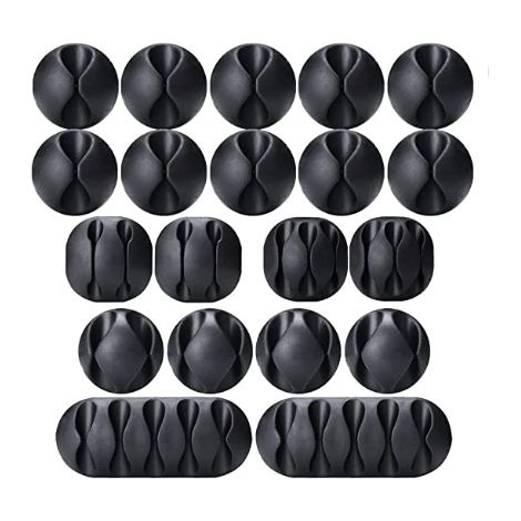 20 Stück Kabelclips, Kabelorganizer-set, Vielseitig Einsetzbar Für Büro, Stromkabel, Usb-ladekabel, Ladegeräte Und Audiokabel