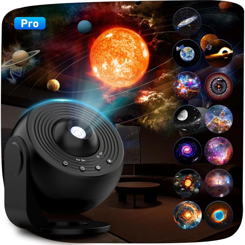 13-in-1 Sternenhimmel-projektor Deckenlampe, 360° Drehbarer Planetarium-projektor, Nachtlicht Mit Sonnensystem, Mond, Nebel Und Galaxie, Astronauten-projektor Für Kinder Und Erwachsene