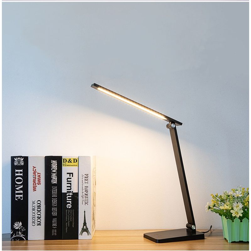 Led-schreibtischlampe, Dimmbare Tischlampe 8196led, 5 Farb- Und Helligkeitsmodi, Berührungsgesteuert, Augenschonend, 360° Drehbare Nachttischlampe Mit Timer- Und Speicherfunktion