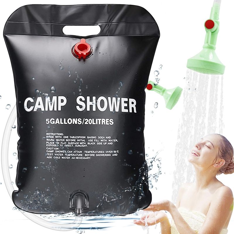 Solardusche, 20l Campingdusche, Tragbare Dusche Für Wandern, Klettern, Festivals Und Outdoor-aktivitäten