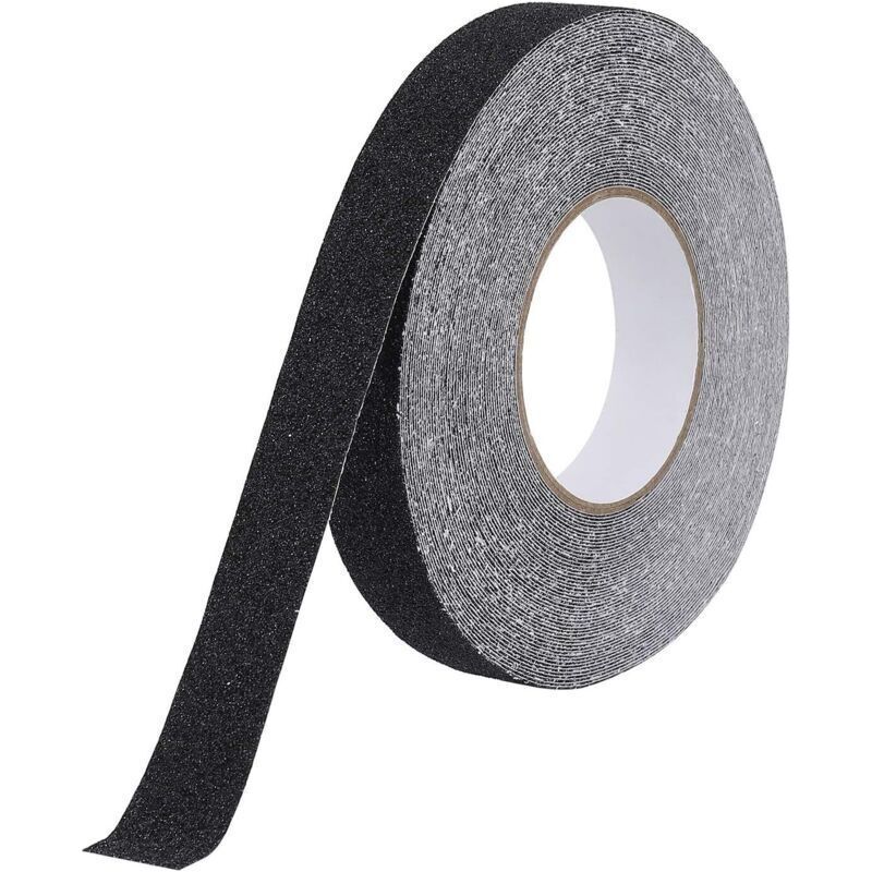 Rutschfeste Klebeband Für Treppen, Reibung, Abrasiv Für Sicherheit, Trittleiter, Innen- Und Außenbereich, Hohe Traktion, 2,5 Cm X 20 M Schwarz