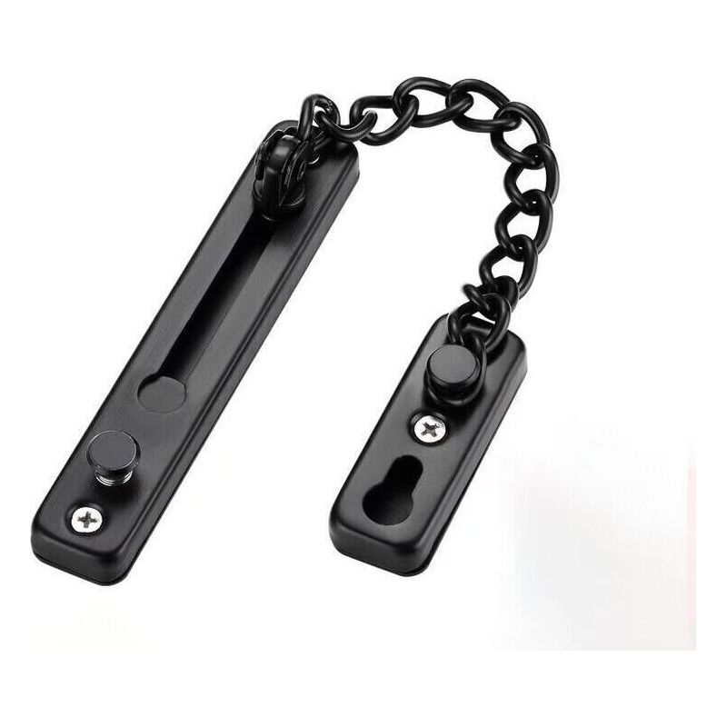 Türketten, Diebstahlsichere Türkettenschlösser, Zuverlässige Sicherheitsriegel Aus Edelstahl, Ideal Für Hotels Und Zuhause (schwarz).