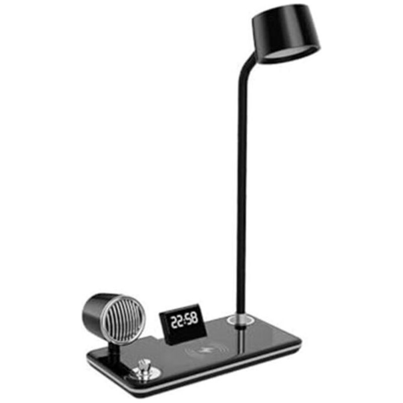 Schreibtischlampe, Kabellose Verstellbare Nachttischlampe, 360-grad-leselampe, Tischlampe Für Innen- Und Außenbereich, Sofa, Schwarz