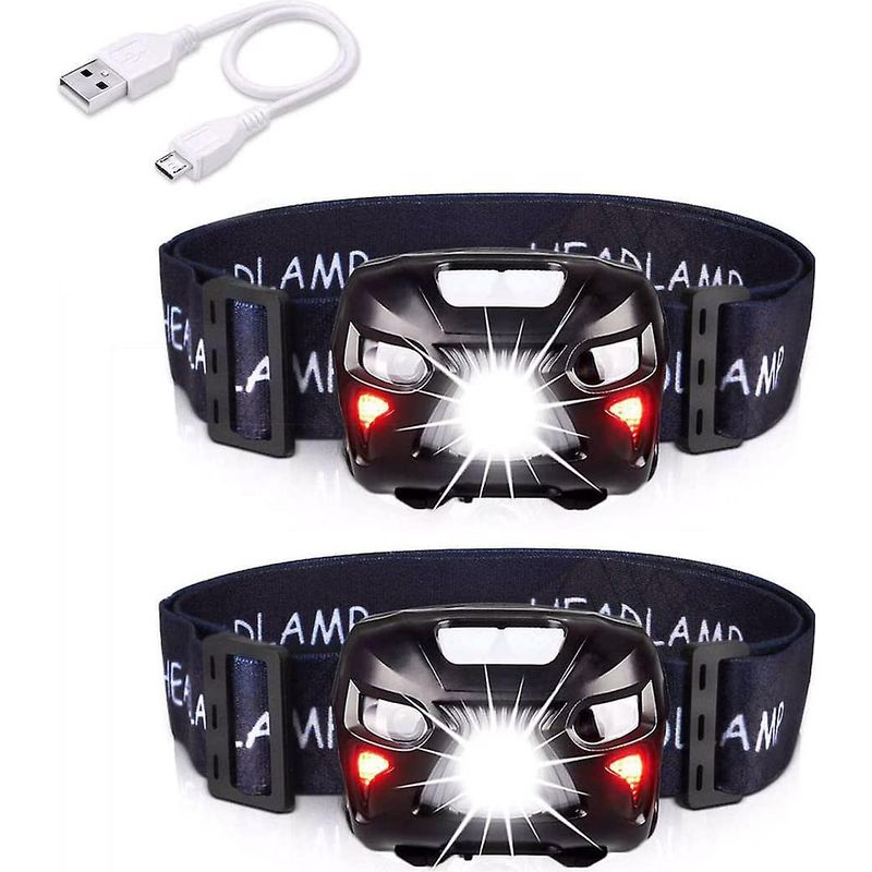 Wiederaufladbare Led-stirnlampe Mit Usb, Leistungsstarke Kopflampe Mit 400lm, 8 Lichtmodi, Ipx4 Wasserdicht, Bewegungssensor Für Angeln, Camping, Wandern, Radfahren, Lesen