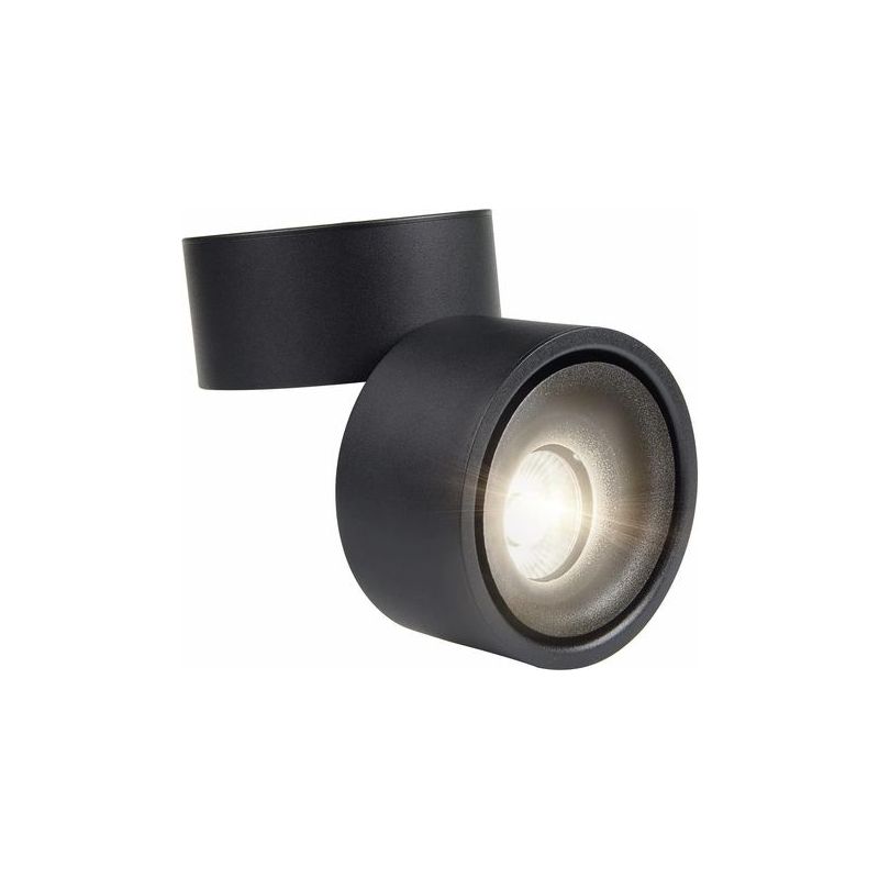 Spot Und Einstellbare Saillie 7w Led Deckenspots, Deckenleuchte Mit Verstellbarem Winkel, Schwenkbar Um 360°, Cob, Natürliches Weiß 4000k, Schwarz