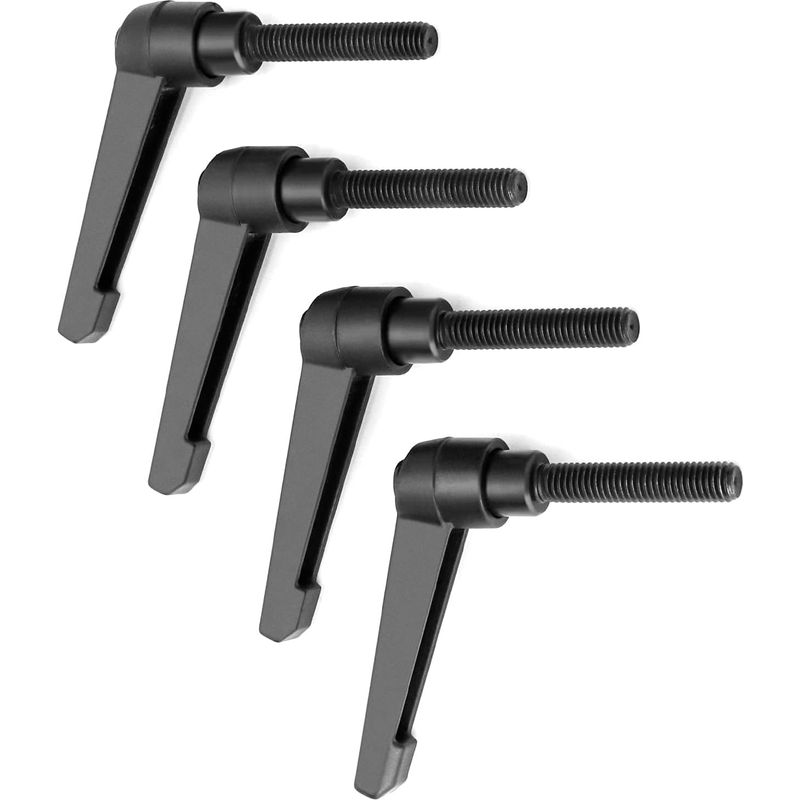 4 Stück Spannhebel Aus Legierung M8 Außengewinde Einstellbare Maschinenklemmgriffe Schwarz (m8x40mm)