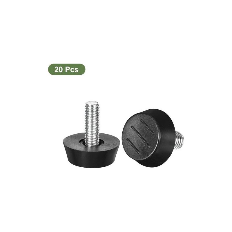 20 Stück Verstellbare Möbelfüße, Nivellierfüße, Basis Für Tisch- Und Stuhlbeine, Höhenverstellbar, Bodenschutz M8 X 20 X 20 Mm