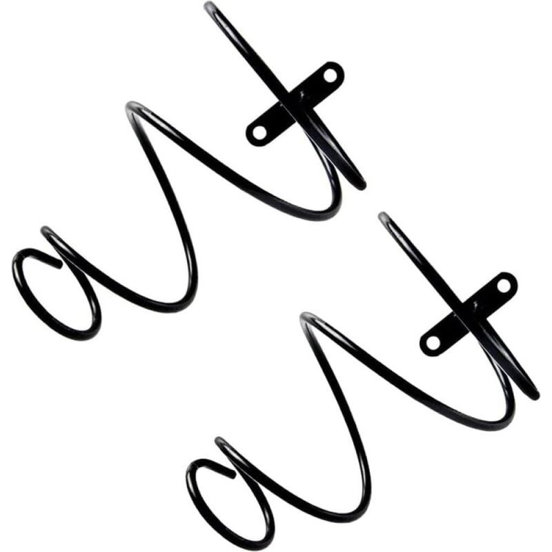 4er Set Wandmontierte Weinflaschenhalter Aus Metall In Spiralform, Schwarz