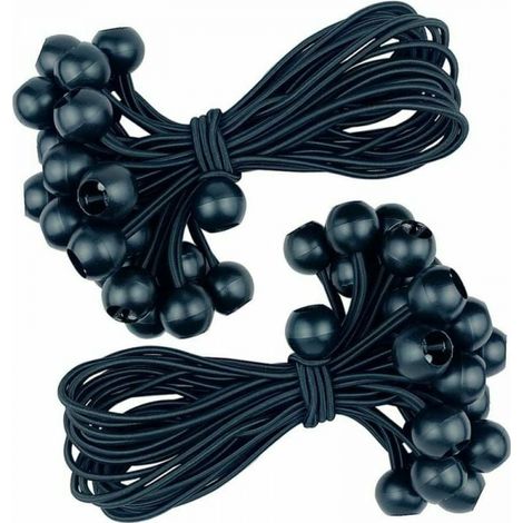 Set Aus 25 Elastischen Befestigungsbändern, 15 Cm Lang, Ideal Zum Befestigen Von Zelten, Planen, Säcken, Trampolinen Und Mehr.