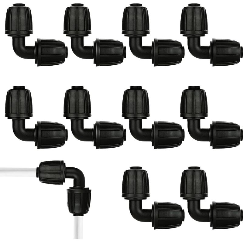 10 Stück L-winkel-steckverbinder Für 13 Mm (1/2") Gartenschlauch, 13-mm-anschluss Für Tropfbewässerungssysteme, Universelle Winkelkupplung Für Garten Und Landwirtschaft (a 2)
