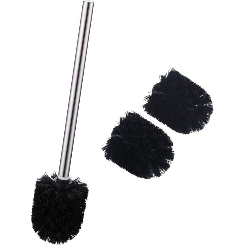 Schwarze Toilettenbürste - Luxus-toiletten-set - Schwarze Toilettenbürste Mit Edelstahlgriff