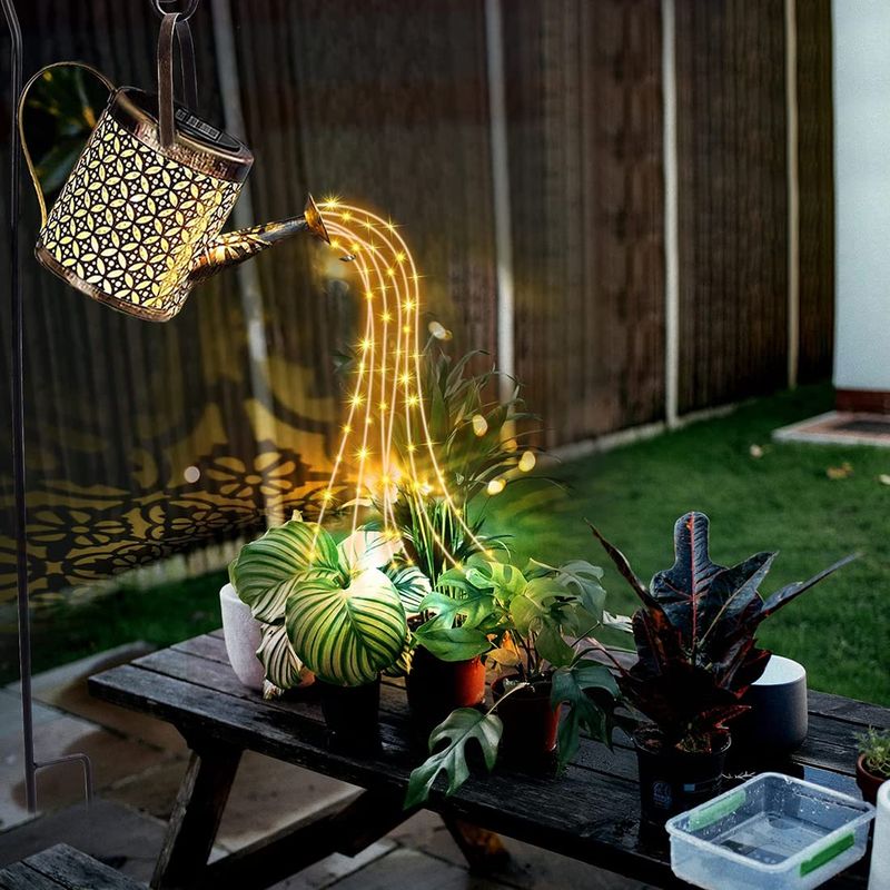 Solare Led-außenleuchte Für Den Garten, 36 Leds, 2 V, 80 Cm, 600 Mah, Ip65, Schwarz