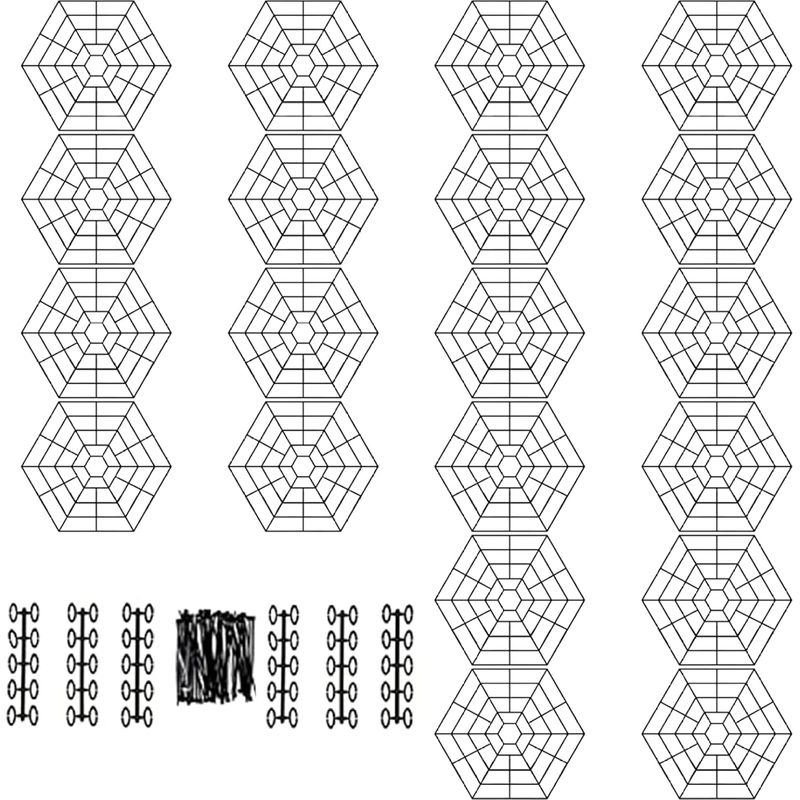 Teichnetz-abdeckung, 20 Stück Hexagonales Schwimmendes Schutznetz Aus Kunststoff Für Koi-teiche, Schutz Vor Reiher Und Krähen