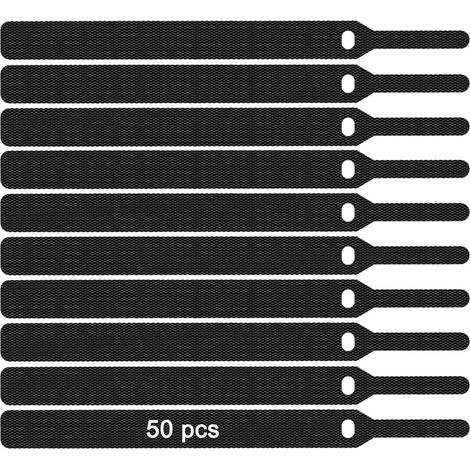 Set Von 50 Kabelbindern, 12145mm Wiederverwendbare Und Verstellbare Kabelbinder (schwarz)