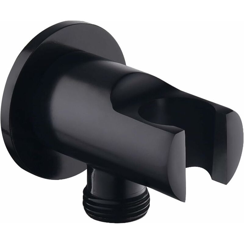 Handduschkopfhalter, Wandanschlussbogen Mit Duschkopfhalterung, Runder Halter Für Duschkopf, Universeller Duschbogen Mit Duschkopfhalter/duschkopfadapter (schwarz)