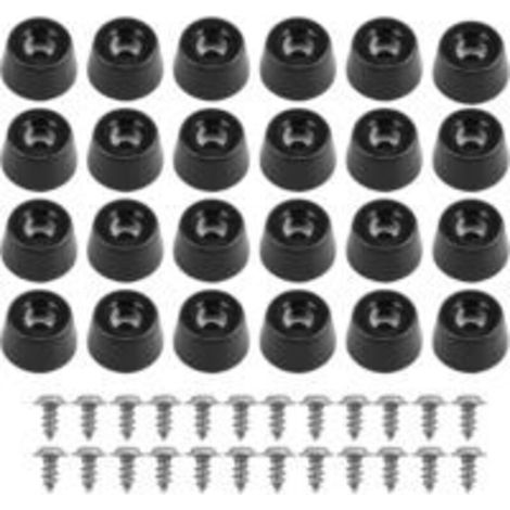 Set Aus 40 Vielseitigen Gummifüßen, Langlebige Runde Schwarze Schneidebrettfüße Mit Schraubendreher, Rutschfeste Polsterfüße Mit Schrauben Zur Reibungsreduzierung Für Möbel (221810)
