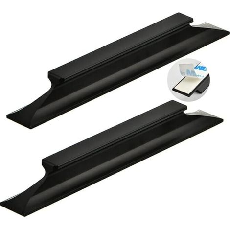 2 Stück Selbstklebende Schiebetürgriffe, Aluminiumlegierung Scheunentürgriffe Für Schranktüren, Schwarze Möbelknöpfe Zum Ziehen, Keine Bohrung Erforderlich (länge 200 Mm)
