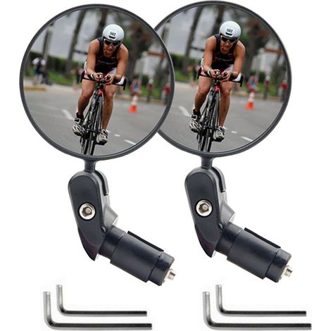 2 Stück Extra Große Fahrradspiegel, 2 Stück 360-grad-spiegel Für Fahrrad, E-bike, Mtb (links + Rechts) Paar Links Und Rechts