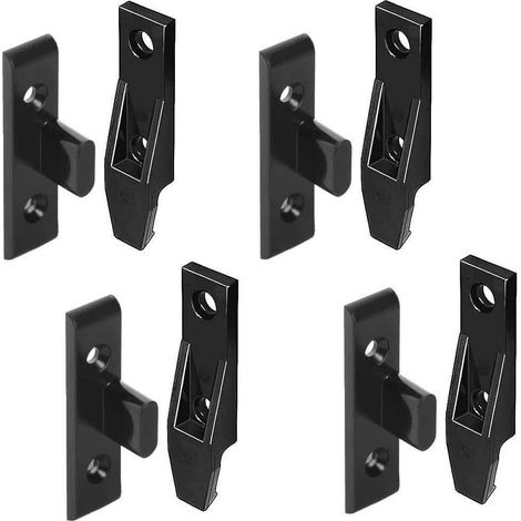 Scharnier Verbinder Für Platten, Möbel, Schrank, Garderobe - Schraubendurchmesser 4 Mm, Beständiges Material -100 Bis +135 ° C - Befestigung Ohne Verriegelung - Kunststoff - 4 Stück