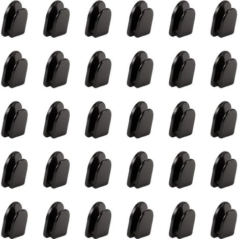 30er Set Unsichtbare Schwarze Klebehaken – Selbstklebende Wandhaken Für Handtücher, Kleidung, Autoschlüssel – Ideal Für Badezimmer, Küche, Schlafzimmer, Garage
