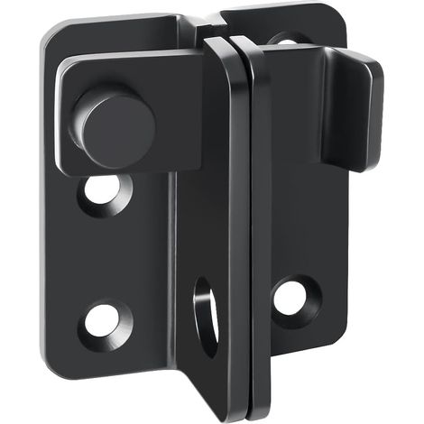 Außenverriegelung, Innentürklinke, Schiebetorverriegelung, Kippverschluss Für Rollläden, Riegel Für Fenster, Schrank Und Garten, Mattes Schwarz Aus Edelstahl, Mittel, Ems3005-b