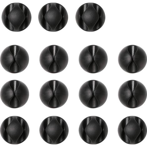 15 Stück Kabelclips, Kabelorganizer Und Kabelbinder, Halterungen Und Kabelabdeckungen Für Elektrokabel, Ladekabel, Handy-ladegeräte, Audiokabel