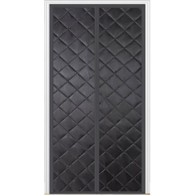 Magnetische Türvorhang-isolierung, Kälteschutz, Lichtblockierung, Schalldämmung, 85 X 210 Cm (schwarz)