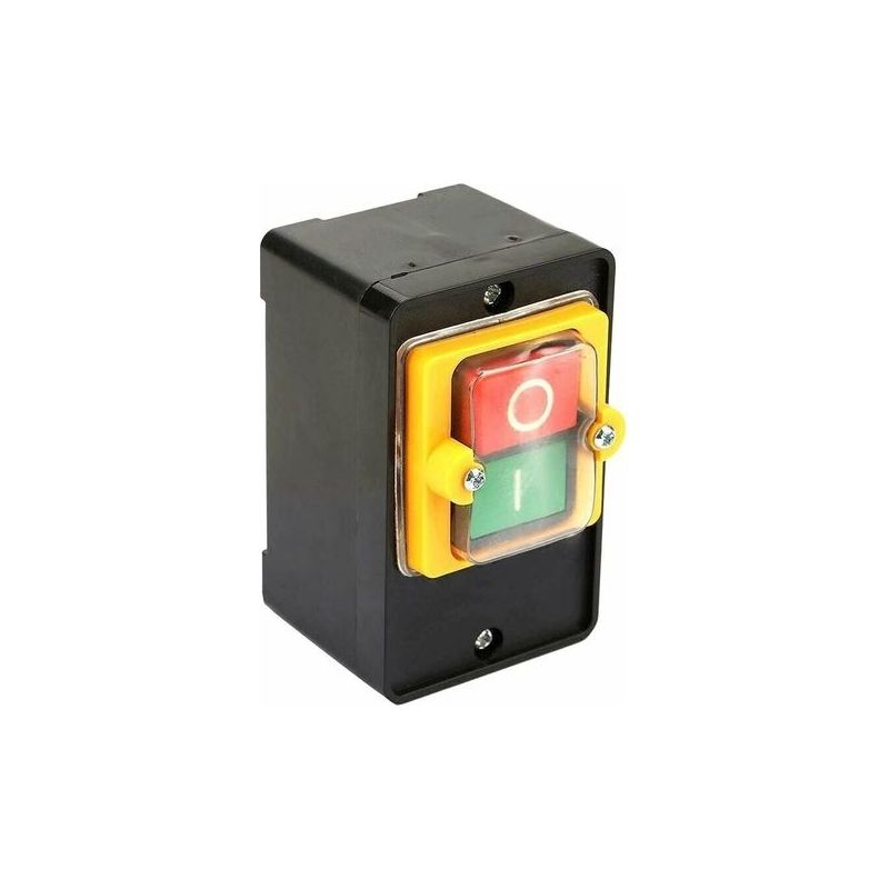 Drucktastenschalter Start- Und Stoppschalter Für Ac220v/380v Motor 10a Wasserdichter Ein/aus-taster Mit Zwei Tasten Und Staubschutzgehäuse