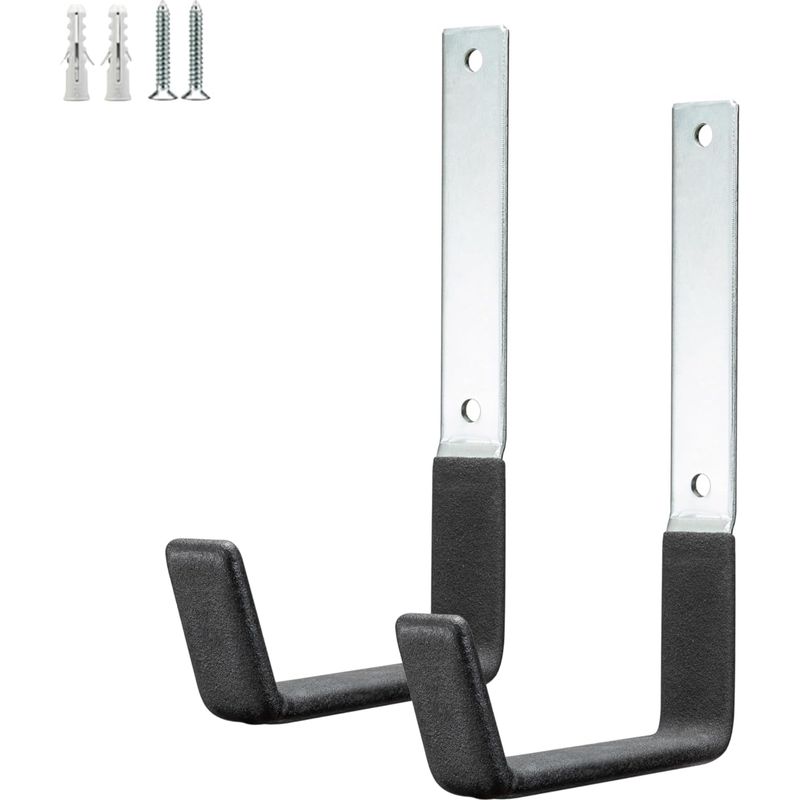 Nützliche Garage-wandhaken, Sehr Robuste Aufbewahrungshaken, Gartenwerkzeug-organizer, Wand-aufbewahrungshaken Aus Stahl (m 12,5 X 19 Cm), Stahlhaken 2er-pack